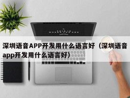 深圳语音APP开发用什么语言好（深圳语音app开发用什么语言好）