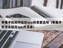 苹果手机如何信任app开发者选项（苹果手机怎么信任app开发者）